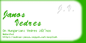 janos vedres business card